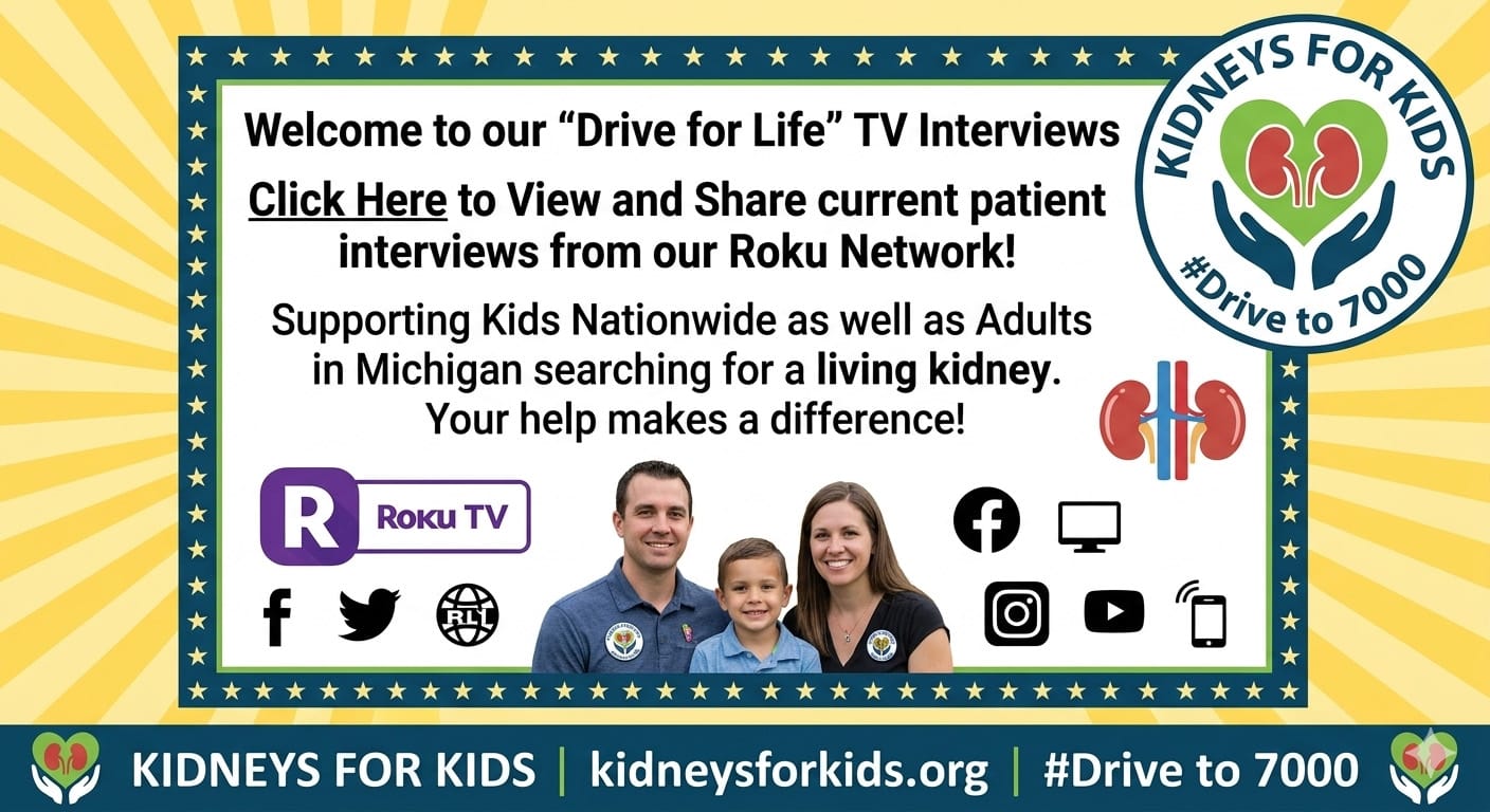 Drive for Life TV interviews - view and share current patient interviews