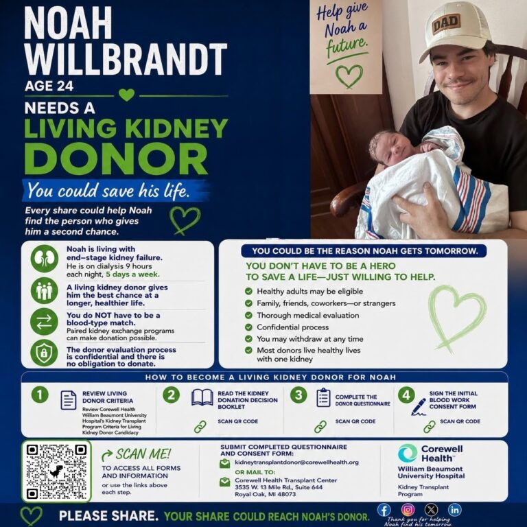 Living Donor plea SM 7.31.2026